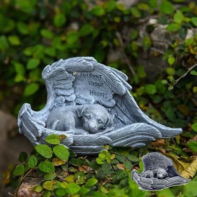 Cat Memorial Solar Light - Guardian Angel Garden Stone - Pet Loss Sympathy Gift