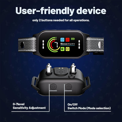 Dog Bark Collar 2-Pack - Automatic Training for All Breeds