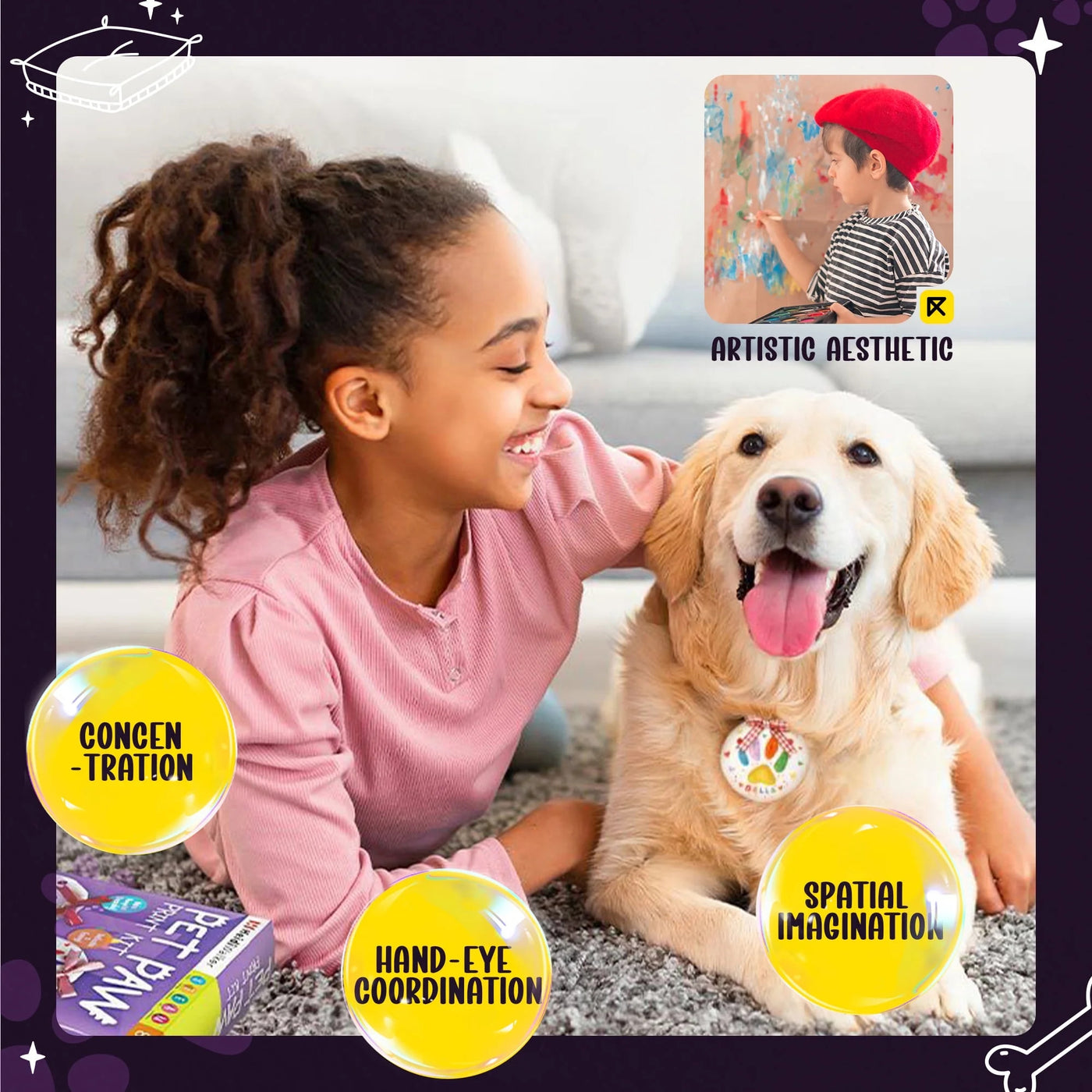 Pet Paw Print Keepsake Kit – Create a Clay Imprint for Dogs & Cats