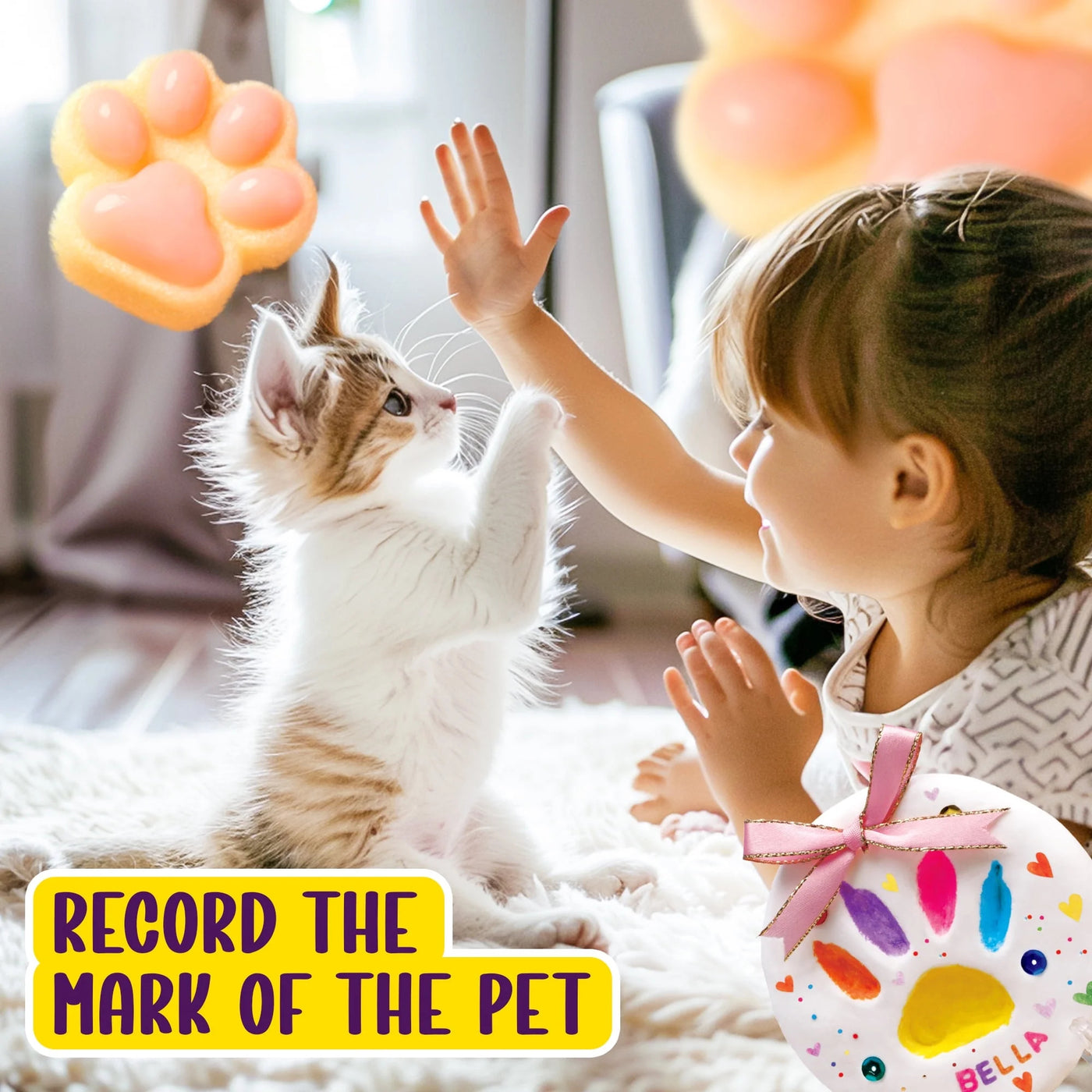 Pet Paw Print Keepsake Kit – Create a Clay Imprint for Dogs & Cats