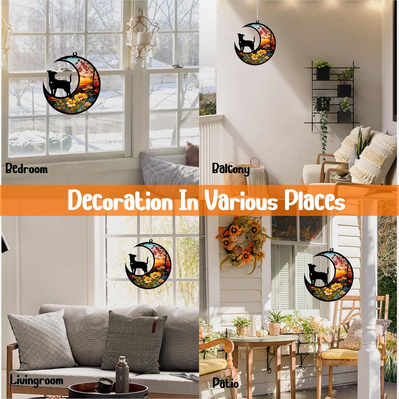 Personalized Pet Memorial Suncatcher with Custom Name and Date - Rainbow Bridge Sympathy Gift