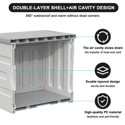 Heated Outdoor Cat House – Insulated, Weatherproof Shelter for Multiple Cats