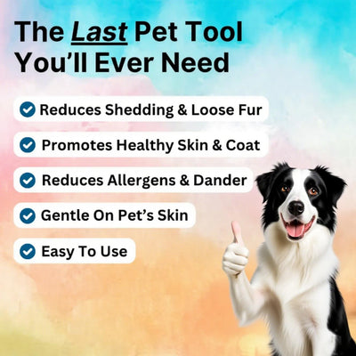 Brush for Pets, Rhykin Dog Deshedding Brush, 2025 New Dog Shedding & Grooming Supplies for Cats, Dogs, Rabbits, Horses, V Tooth Hair Removal Tool for Matted & Loose Hair (Black)