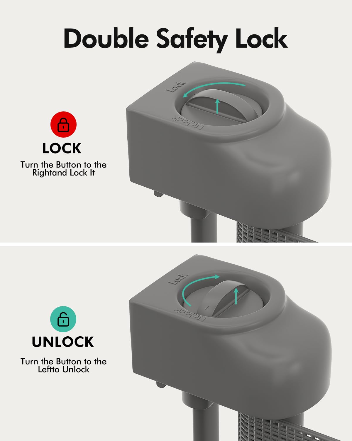 Retractable Baby Gate 33" Tall x 55" Wide - Mesh Safety Gate for Stairs & Doorways