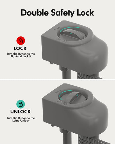 Retractable Baby Gate 33" Tall x 55" Wide - Mesh Safety Gate for Stairs & Doorways