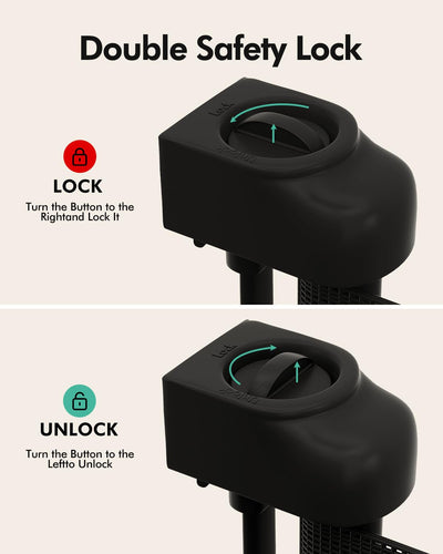 Retractable Baby Gate 33" Tall x 55" Wide - Mesh Safety Gate for Stairs & Doorways