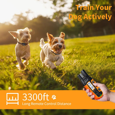 Dual Dog Training Collar with Remote - 3300ft Range