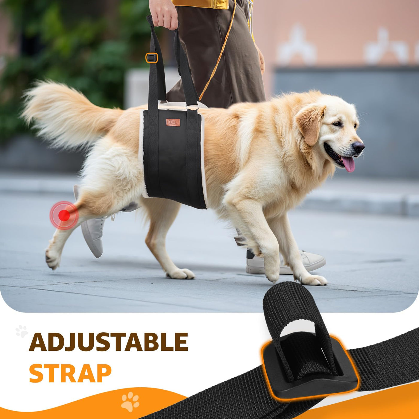 Dog Lift Harness for Hind Legs - Adjustable Support Sling for Large Dogs & Senior Pets