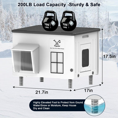 Heated Outdoor Cat House – Insulated, Weatherproof Shelter for Multiple Cats