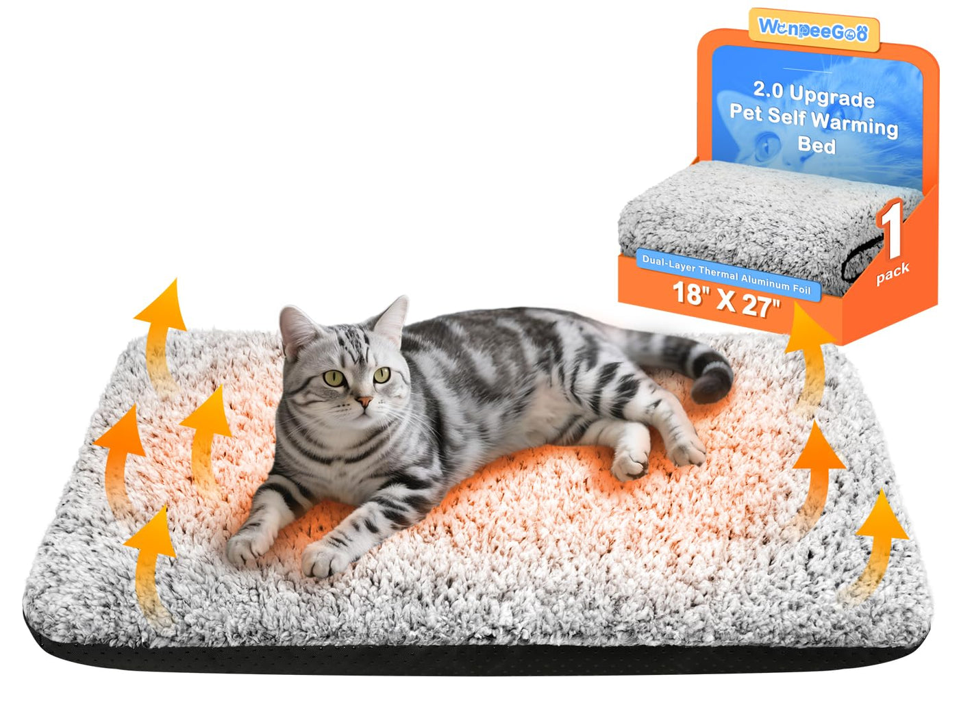 Self-Warming Cat Bed with Removable Washable Cover