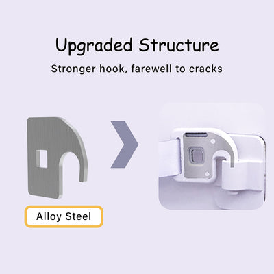 Adjustable Door Strap & Latch for Cats - Dog Proof Litter Box Door Holder Alternative to Pet Gate