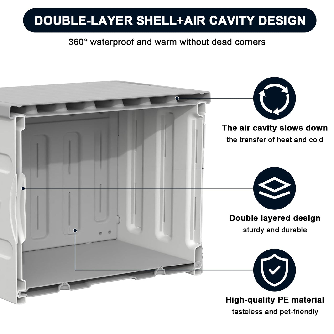 Heated Outdoor Cat House – Insulated, Weatherproof Shelter for Multiple Cats
