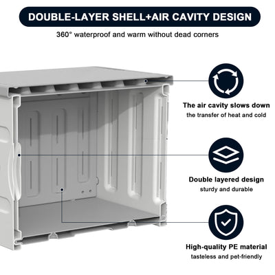 Heated Outdoor Cat House – Insulated, Weatherproof Shelter for Multiple Cats