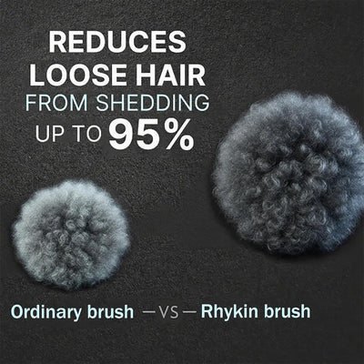 Brush for Pets, Rhykin Dog Deshedding Brush, 2025 New Dog Shedding & Grooming Supplies for Cats, Dogs, Rabbits, Horses, V Tooth Hair Removal Tool for Matted & Loose Hair (Black)