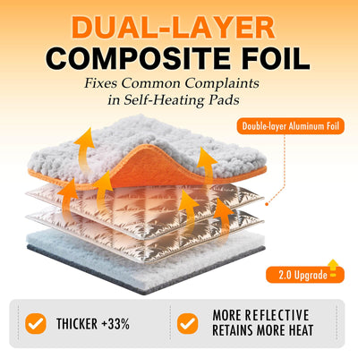 Self-Warming Cat Bed with Removable Washable Cover