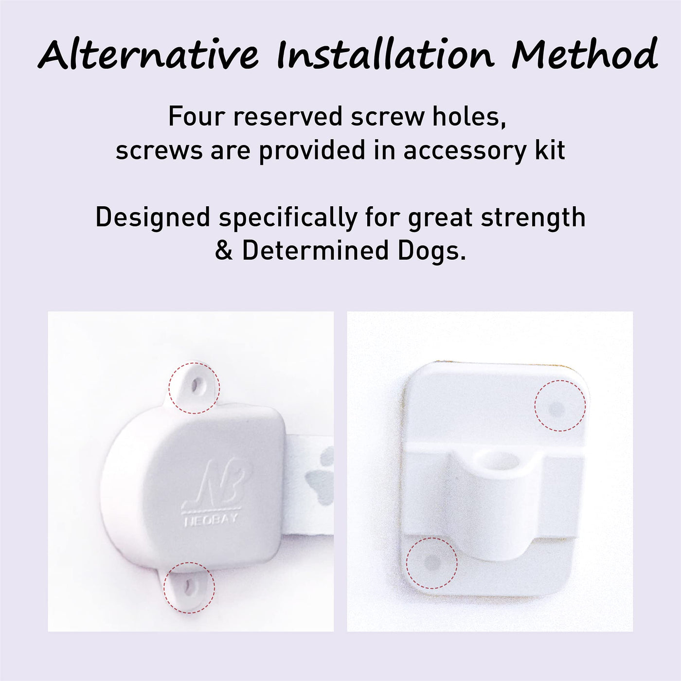 Adjustable Door Strap & Latch for Cats - Dog Proof Litter Box Door Holder Alternative to Pet Gate