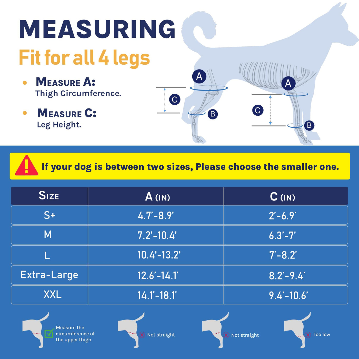 Dog Knee Brace for Torn ACL/CCL - Hind Leg Support Brace for Large Dogs