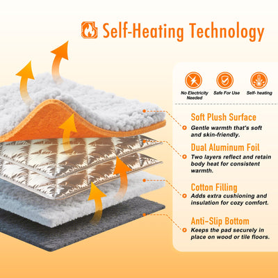 Self-Warming Cat Bed with Removable Washable Cover