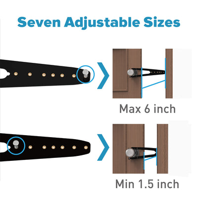 Cat Door Latch with Stabilizer (2 Pack) - 7 Adjustable Sizes Keep Dogs Out of Litter Box