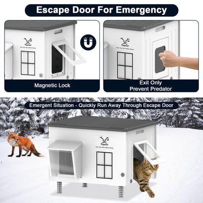 Heated Outdoor Cat House – Insulated, Weatherproof Shelter for Multiple Cats