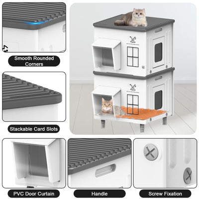 Heated Outdoor Cat House – Insulated, Weatherproof Shelter for Multiple Cats