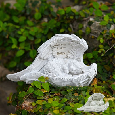 Cat Memorial Solar Light - Guardian Angel Garden Stone - Pet Loss Sympathy Gift