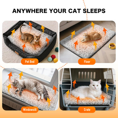 Self-Warming Cat Bed with Removable Washable Cover