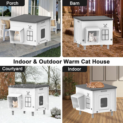 Heated Outdoor Cat House – Insulated, Weatherproof Shelter for Multiple Cats
