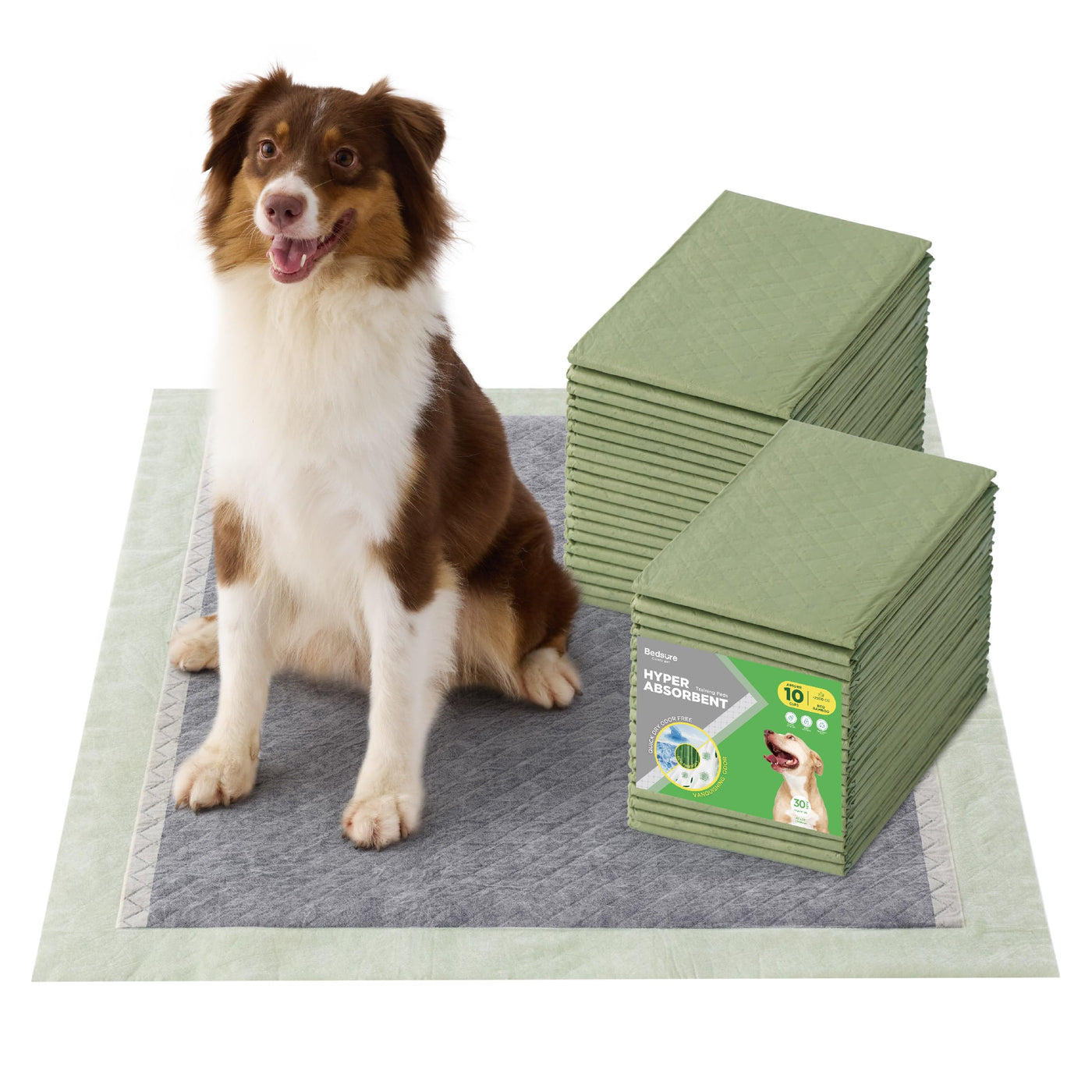 Bedsure Pee Pads for Extra Large Dogs, 28" x 34" Puppy Pee Pads 52 Count, Super Absorbent Dog Training Pads for Large Dogs, Quick Dry Pet Potty Pads with Odor-Control Carbon & Scent-Based Attractant